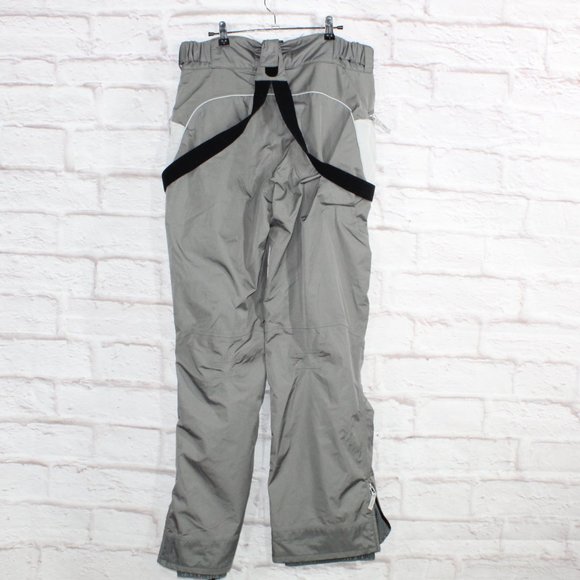 Quechua Gray 100% Polyester Lined Coated Waterproof Decathlon Ski Pants Size M - Picture 4 of 9